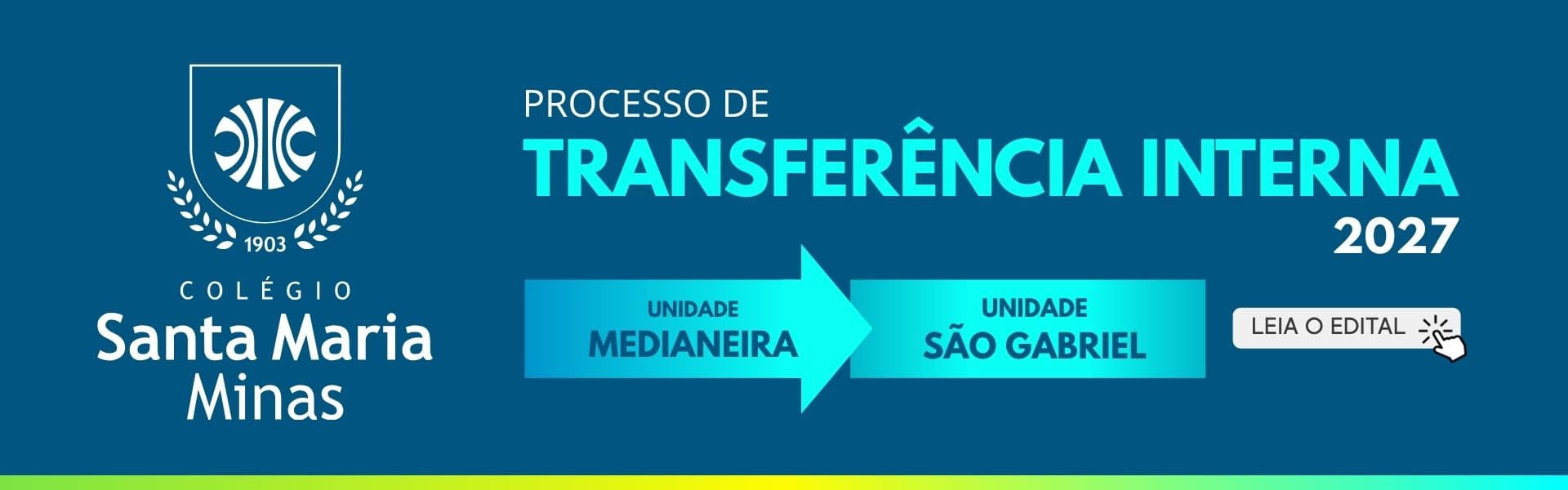 inserir aqui Banner sobre o processo de Transferência Interna para estudantes da Unidade Medianeira para a Undiade São Gabriel.